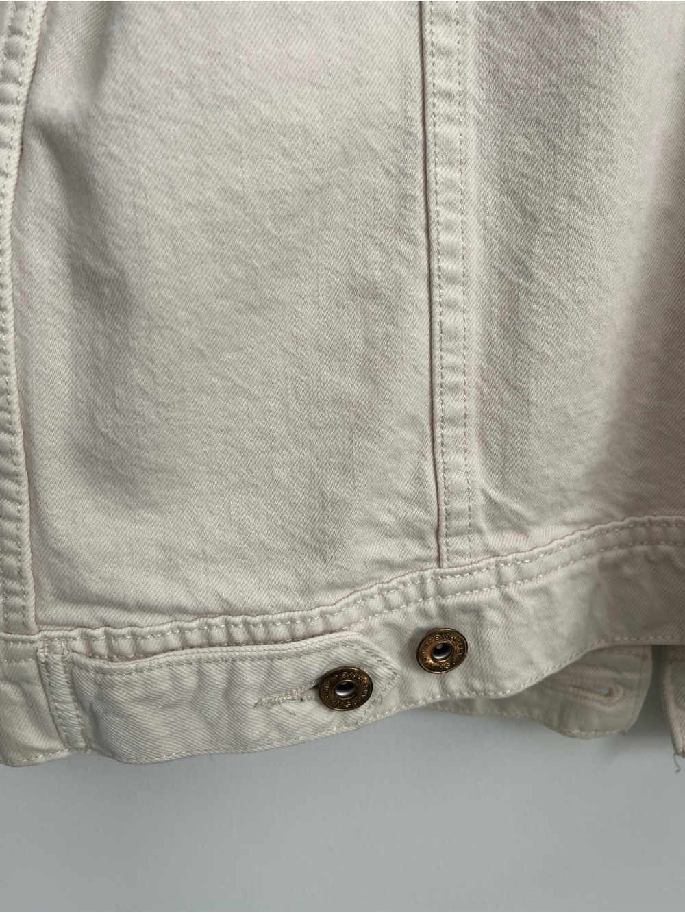 Mango Cream Button-Front Denim Jacket - Picture 6 of 10
